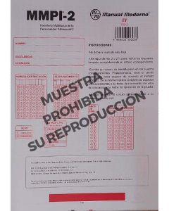 Inventario Multifásico de la Personalidad Minnesota®-2 Hoja de Respuestas Paquete 25