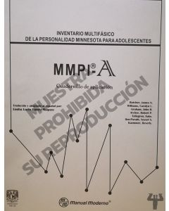 Cuadernillo de aplicación Paq. 10 - Inventario Multifásico de la personalidad Minnesota® para adolescentes