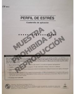 Perfil de estrés Cuadernillo de Aplicación Paq 5 Nowack