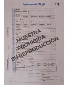 Escala de desgaste ocupacional (Burnout) Hoja de Respuestas F02 Paq 25