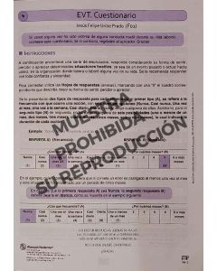 Escala de Violencia en el Trabajo (Mobbing) Cuestionario Paq 10