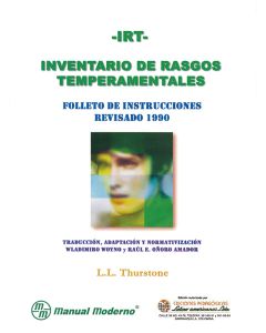 Inventario de rasgos temperamentales