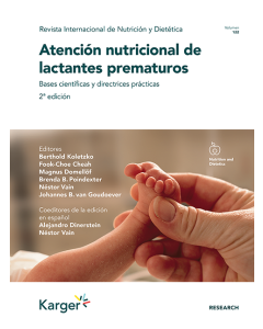 Atención nutricional de lactantes prematuros