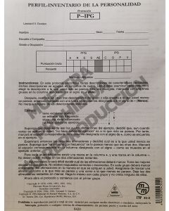 Protocolo Tetradas Paq. 25 Perfil - Inventario de la personalidad P-IPG