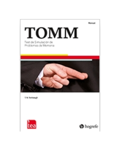 TOMM. Test de Simulación de Problemas de Memoria -Juego completo (Manual, 25 Cuadernillos de anotación autocorregibles, Cuadernos de estímulos 1, 2 y 3)
