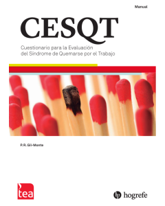 CESQT. Cuestionario para la Evaluación del Síndrome de Quemarse por el Trabajo - Manual online