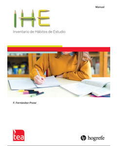 IHE. Inventario de Hábitos de Estudio - Manual online