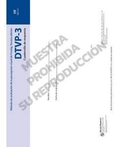 Cuadernillos de respuesta y de examinador Paq. 30 Método de evaluación de la percepción visual de Frostig - DTVP-3